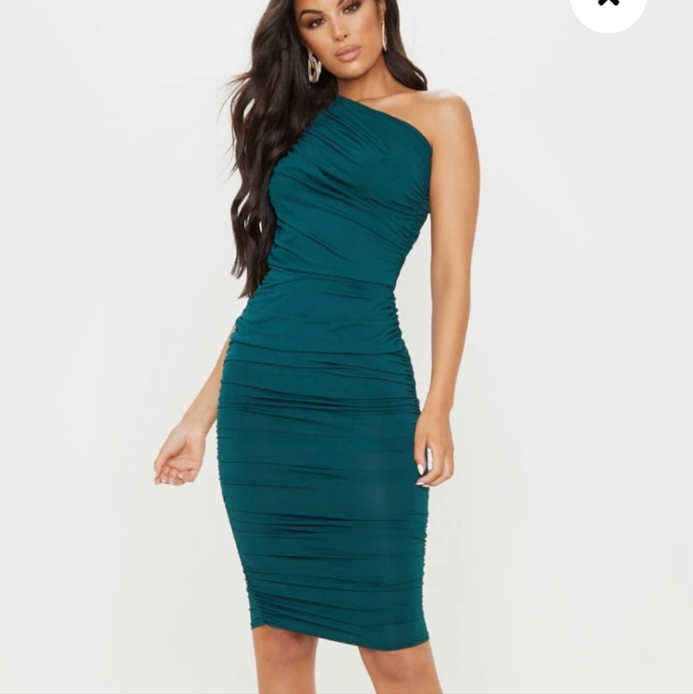 Emerald green dress